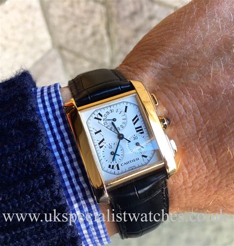 cartier tank anglaise yellow gold|cartier tank francaise chronograph gold.